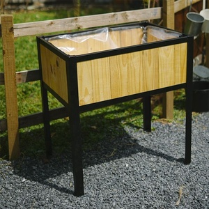 Support de jardinière en bois surélevé Lit de jardin surélevé Support de jardinière en bois surélevé avec pieds pour fleur végétale du Vietnam - Product Image 3