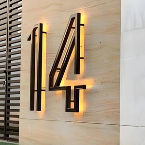 <strong>Deal</strong> with Bad Weather Custom 3d Backlit Number Sign Neon Personalized Outdoor Metal 3d Letter Led <strong>Word</strong> Light Address Bars