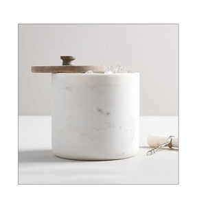 Nouveaux seaux à vin en marbre avec poignée en bois, refroidisseur et glacière à vin parfaits pour les dîners et les fêtes - Product Image 1