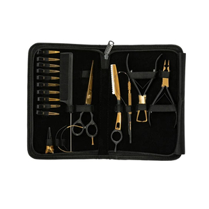 Kit complet d'outils pour extensions de cheveux, pinces, aiguilles, anneaux, perles, fil pour travaux professionnels d'extensions capillaires - Product Image 4