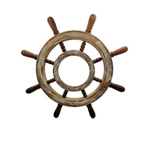 Wooden <b>Ship</b> <b>Wheel</b> Oceanic Heritage Accent Crafted to Enrich Nautical Home Themes with Distinguished Coastal Decorative Style - Product Image 4
