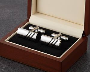 Mancuernillas Personalizadas de Lujo para Hombre |   Mancuernillas de Acero Inoxidable y Plata de Ley 925 |   Joyería al por mayor para puños de camisa de negocios y bodas - Product Image 4