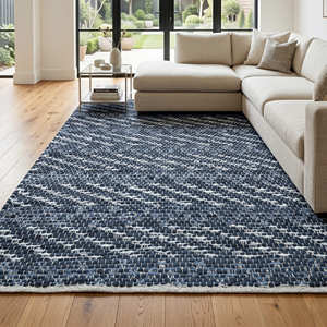 8' x 10' Tribal Diamond Recycled Cotton Area <b>Rug</b> for Living Room Scandinavian Farmhouse & <b>Rustic</b> Home - Product Image 2