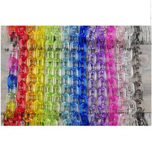Chaînes en résine transparente multicolores personnalisables en gros, maillons cubains en acrylique, pièces de chaîne décoratives murales en forme d'ange - Product Image 2