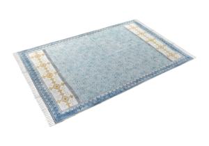 Rajasthani Print Kilim Hand Block 100% Handmade Embroidered <b>Carpets</b> for Home Living Room <b>Gardens</b> or Car Use - Product Image 6