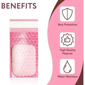 Paquete de bolsas de burbujas antiestáticas rosas 200, bolsas de burbujas autosellables de 6x8,5 pulgadas, impermeables, de plástico ligero para electrónica - Product Image 4