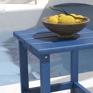 Tavolino Quadrato da Esterno in HDPE da 15 Pollici per Sedia Adirondack, Blu, per Giardino o Prato - Product Image 4