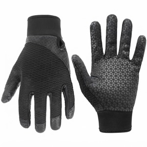White Leather Batting <b>Gloves</b> Ambidextrous Breathable <b>Knit</b> Fabric Unisex Adult Training Pull On Closure - Product Image 3