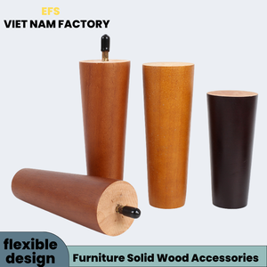 Solid Wood Round Replacement Furniture Legs Natural Finish for Sofa Cabinet Home Upgrade Solid Wood Round Sofa Legs - Product Image 5