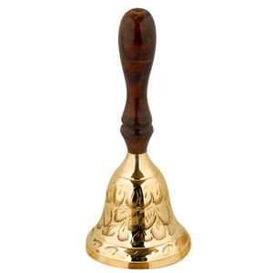 Cloche à main en laiton de haute qualité pour Noël cloche à poignée en relief en laiton antique utilisée pour le Service d'appel de bureau de bureau - Product Image 5