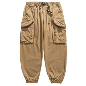 Pantalones Cargo de Lona para Hombre, Nuevos, de Alta Calidad, Ligeros, Corte Holgado, Pierna Recta, Multibolsillos, Casuales, para Exteriores, Color Caqui, 100% Algodón - Product Image 3