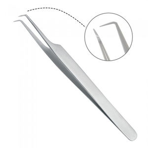 Pinzas de Acero Inoxidable con Punta Redonda Antiestática de 10 mm para Extensiones de Pestañas, Estilo Ruso - Product Image 4