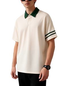 Chemise de golf en coton pour homme, style décontracté, personnalisable, respirante, en piqué, à manches courtes, couleur unie, fabriquée au Bangladesh - Product Image 2