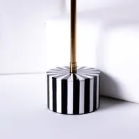 Support de bougie en résine géométrique de style nordique, fait à la main, noir, blanc, or, avec revêtement en poudre, pour mariage, Noël, décoration de la maison