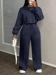 Conjunto Deportivo Personalizado para Mujer, Sudadera con Capucha y Pantalones Jogger, Mezcla de Algodón, Ropa Casual para el Hogar, Proveedor OEM - Product Image 5