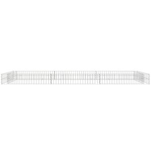 Grandes jardinières surélevées en gabion, robustes, en acier galvanisé argenté - Product Image 2