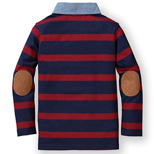 Camiseta de Rugby Personalizada al por Mayor de Alta Calidad, Poliéster/Algodón, Peso Pesado 280gsm, Tejido de Invierno Antiarrugas, Logotipo Bordado - Product Image 2