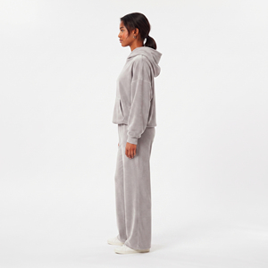 <b>Women</b> Plus Size Breathable Hip Hop Fleece <b>Velour</b> Hooded <b>Tracksuit</b> Full Sleeve Regular Fit Elastic Waist Pullover Winter Wear - Product Image 3