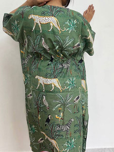 Vestido Kaftan Maxi de Algodón Estampado a la Moda para Mujer con Hermosos Estampados en Toda la Prenda, Ajuste Cómodo y Uso Versátil - Product Image 5