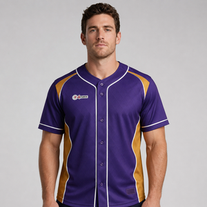 Maillot de baseball en polyester respirant, anti-humidité, personnalisable – Vêtement de performance pour le baseball - Product Image 1