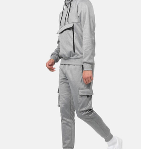 Ensemble de survêtement pour homme, veste respirante et pantalon de jogging, idéal pour la course à pied, l'entraînement et le fitness, logo personnalisé, fournisseur OEM ODM - Product Image 1