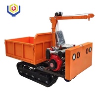 Mini-dumper chenillé tout-terrain de 1,5 tonne avec benne basculante hydraulique et chenilles en caoutchouc