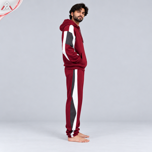 Chándal duradero con capucha para hombre, hecho con tela premium, ofrece un tacto suave, diseño con capucha y cremallera, chándal para actividades informales. - Product Image 5