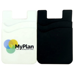 สองชั้นซิลิโคนโทรศัพท์กลับสติกเกอร์ผู้ถือบัตร - Product Image 5