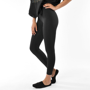 Leggings de sport pour femmes à taille basse et froncés avec logo personnalisé - Spandex/Polyester sans couture, antibactériens, taille XL disponible - Product Image 2