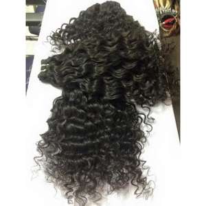 Extensiones de Cabello Afro Rizado Negro para Mujer, 100% Cabello Virgen, Varios Tamaños, Suministro de Fábrica, Cómodas de Usar en la Vida Diaria - Product Image 1