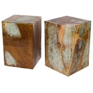 Handcrafted Teak Wood Resin <b>Side</b> <b>Table</b> Wholesale - Moradabad Artisan - Product Image 3