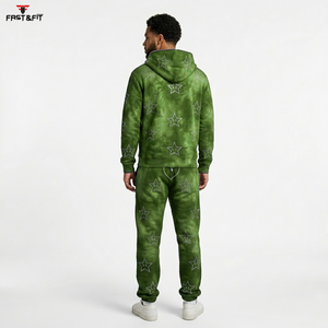 Chándal Deportivo para Hombre, Manga Larga, Invierno, con Pedrería, Transpirable, Secado Rápido, Hecho en Pakistán, Talla Grande, Corte Ajustado, 100% Algodón - Product Image 6