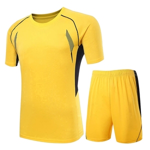 Custom <b>Men's</b> Red Yellow V Neck Soccer Jersey Kit with Black <b>Shorts</b> Moisture Wicking Polyester Sport Wear All Seasons - Product Image 6