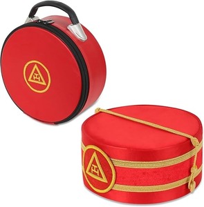 Gorra de la Corona Masónica del Arco Real Premium Oficial con Triple Tau Bordado a Mano con Hilo de Bullion y Talla Ajustable - Product Image 1