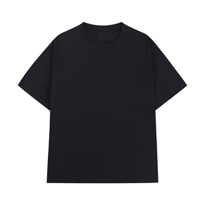 Camiseta de cuello redondo con hombros caídos, 270g, de alta calidad, con logotipo personalizado bordado, precio de fábrica de Bangladesh y China. - Product Image 1