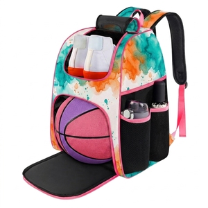 Wholesale Custom Logo Unisex Vintage Basketball <b>Backpack</b> <b>Waterproof</b> Oxford 78L Capacity Dry Air Cushion Belts Zipper Polyester - Product Image 2