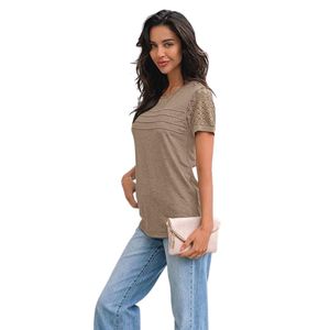 Camisetas de Manga Corta para Mujer, Elegantes, con Encaje, Tops de Verano 2026, Primavera, Camisetas Casuales a la Moda, Blusas Lindas para el Trabajo - Product Image 3