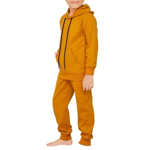 Ensemble de survêtement pour enfants en coton 100% uni de qualité supérieure, deux pièces, sweat-shirt à capuche, ensemble de vêtements de sport pour filles, hiver 2026 - Product Image 1