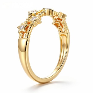 แหวนเพชรทรงดาวเงินสเตอร์ลิงสำหรับผู้หญิงจาก CARATOVA DIAMONDS - Product Image 2