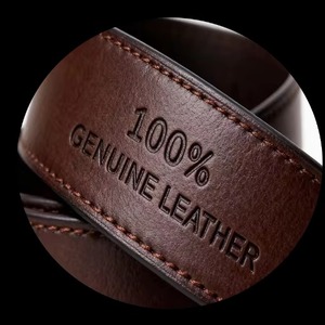 Nuevo Cinturón Casual de Cuero Vacuno Negro Marrón con Hebilla de Aleación de Cierre Automático, Duradero e Impermeable, Estilo Sencillo para Hombre - Product Image 6