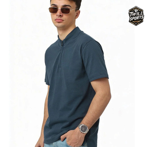 Chaqueta de Forro Polar para Hombre, 100% Poliéster, con Cierre de Cremallera 1/4, Cuello Alto Tejido, Manga Corta, en Oferta - Product Image 3