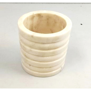 Vase rond en marbre pour table, décoration intérieure minimaliste, salon, durable, toutes saisons - Product Image 1