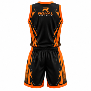 Adults Sportswear Sleeveless <b>Basketball</b> Uniform Jersey <b>Tops</b> Shorts 100% Polyester Printed Breathable Quick Dry Unisex - Product Image 2