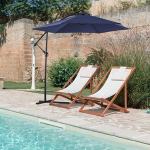 Ombrellone Classico da Esterno da 3 Metri con Protezione UV, Impermeabile, Bordeaux, con Base a Croce per Patio e Giardino - Product Image 6