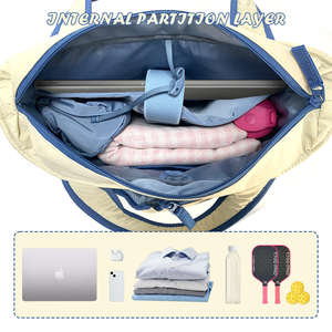 Sac à dos de tennis en denim Bagnex, sac de sport imperméable à bandoulière, grande capacité, sac d'entraînement à double épaule - Product Image 6