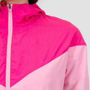 Ensemble de survêtement coupe-vent 2 pièces pour femme, veste zippée intégrale et short, tenue de sport légère à blocs de couleur - Product Image 3