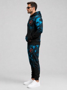 Casual Tracksuit Set Soft Cotton Blend Men <b>Hoodie</b> and Jogger Pants Two Piece Lounge Wear Gym <b>Workout</b> Travel Outfit - Product Image 2