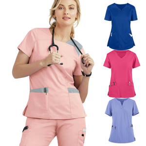 HIGH QUALITY Medical <b>Scrubs</b> <b>Top</b> Nursing Fashion Uniform Hospital Clothes Customize Design for Women - Saomai FMF Uniform OEM/ODM - Product Image 5