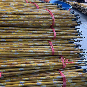 Eco-Friendly Eucalyptus <b>Wood</b> Broom Handle, PVC <b>Wood</b> Grain <b>Wrap</b>, Customized Logo - Product Image 1