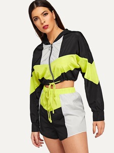 Ensemble coupe-vent personnalisé avec logo, meilleure qualité, short en nylon, ensemble deux pièces pour femme, coupe-vent 2026 - Product Image 2